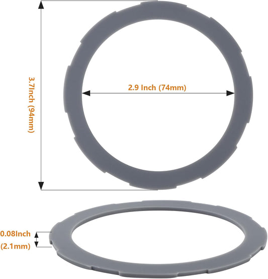 2 Packs Blender Gaskets 182341-000-842, Silicone Rubber Sealing O-Ring, Premium Replacement Parts Compatible with Oster Pro 1200 Blender, Gray