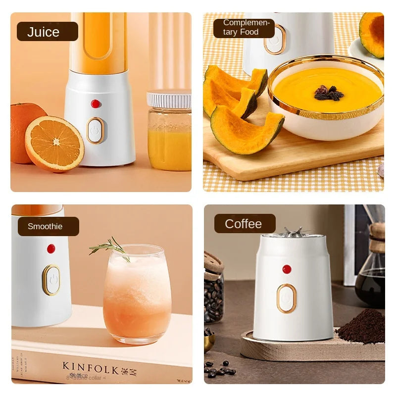 Portable Blender For Kitchen And Home Wireless Electric Fruit Juicer Machine Shakes and Smoothies Personal Travel Blender