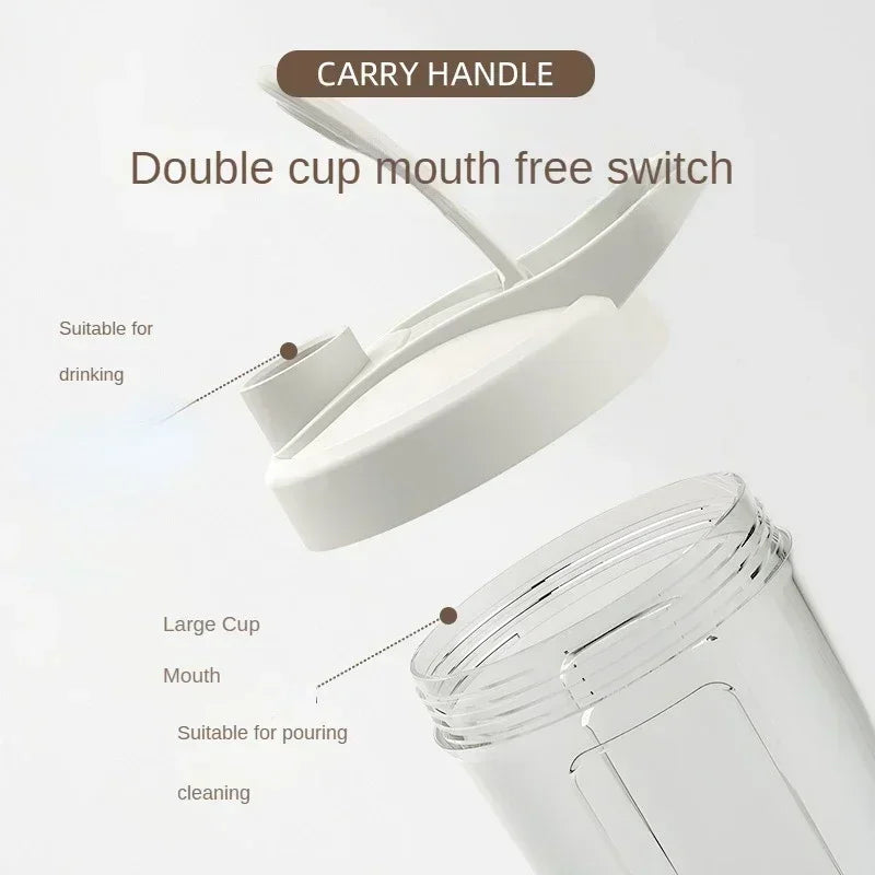 New Portable Electric Shaker Bottle USB Rechargeable Blender Multipurpose Mixer Cups for Fitness Workout Automatic Mixing Cup