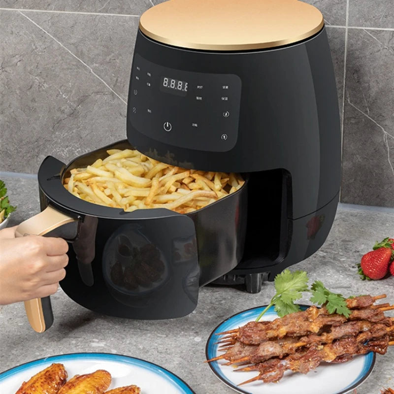 Hot Sale EU/US Standard Multi-Function 6L Large Capacity Auto Air Fryer Household Electric No oil Fume French Fries Fry Machine