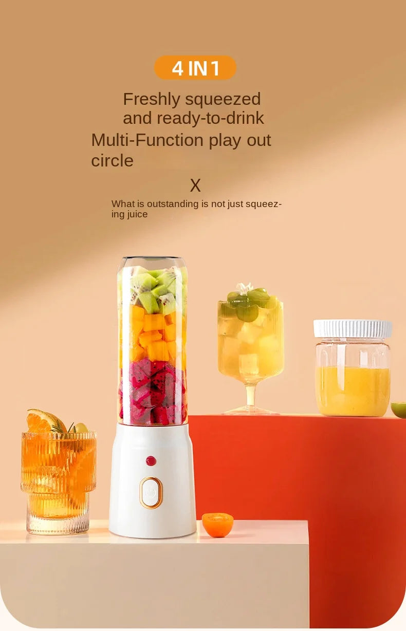 Portable Blender For Kitchen And Home Wireless Electric Fruit Juicer Machine Shakes and Smoothies Personal Travel Blender