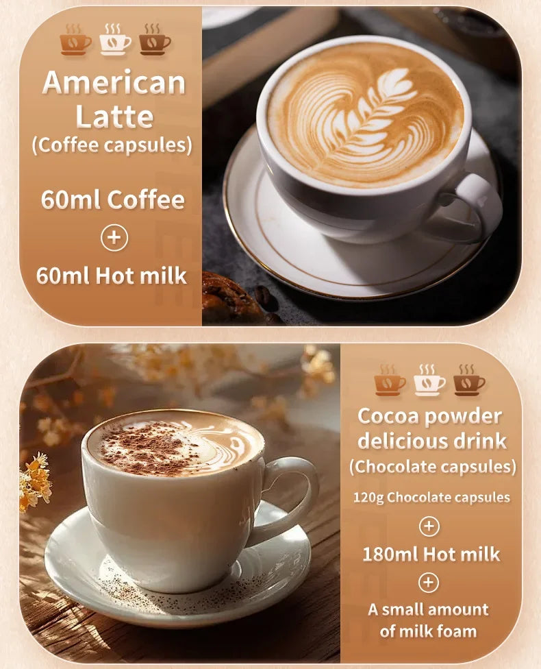 Portable Coffee Machine Maker Electric Capsule Ground Coffee Brewer Fit Powder Suitable Coffee Machine