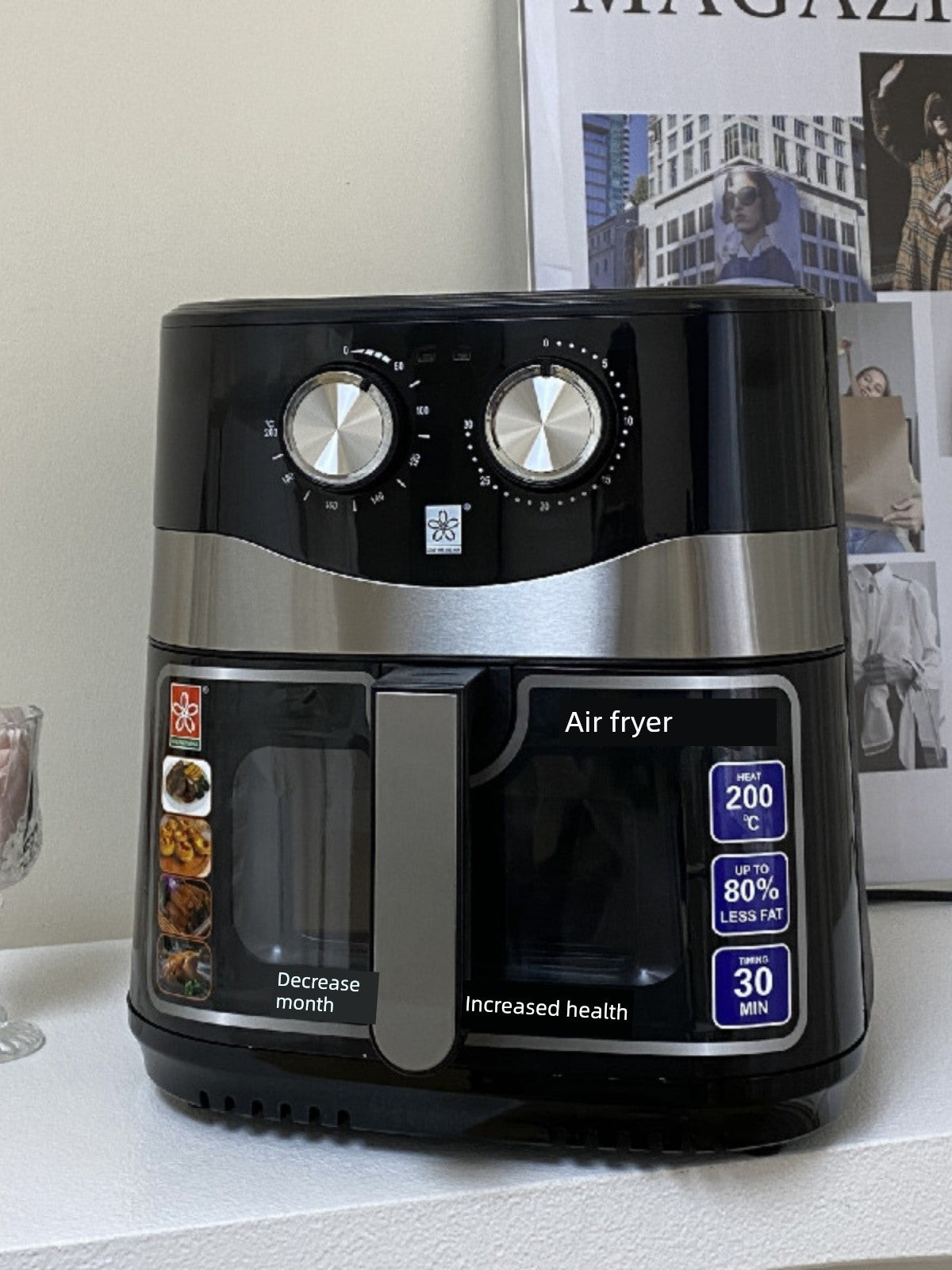 Visual Large Capacity 10.5 L Home Use and Commercial Use Mechanical Touch Screen Air Fryer Multi-Function All-in-One Machine Oven
