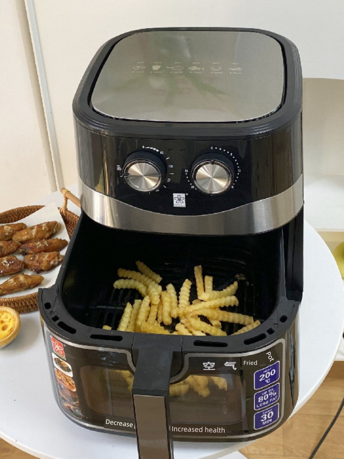 Visual Large Capacity 10.5 L Home Use and Commercial Use Mechanical Touch Screen Air Fryer Multi-Function All-in-One Machine Oven