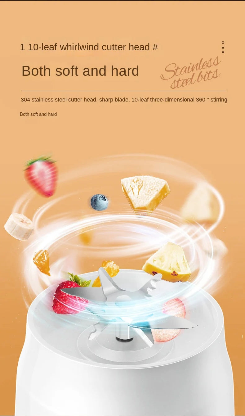 Portable Blender For Kitchen And Home Wireless Electric Fruit Juicer Machine Shakes and Smoothies Personal Travel Blender