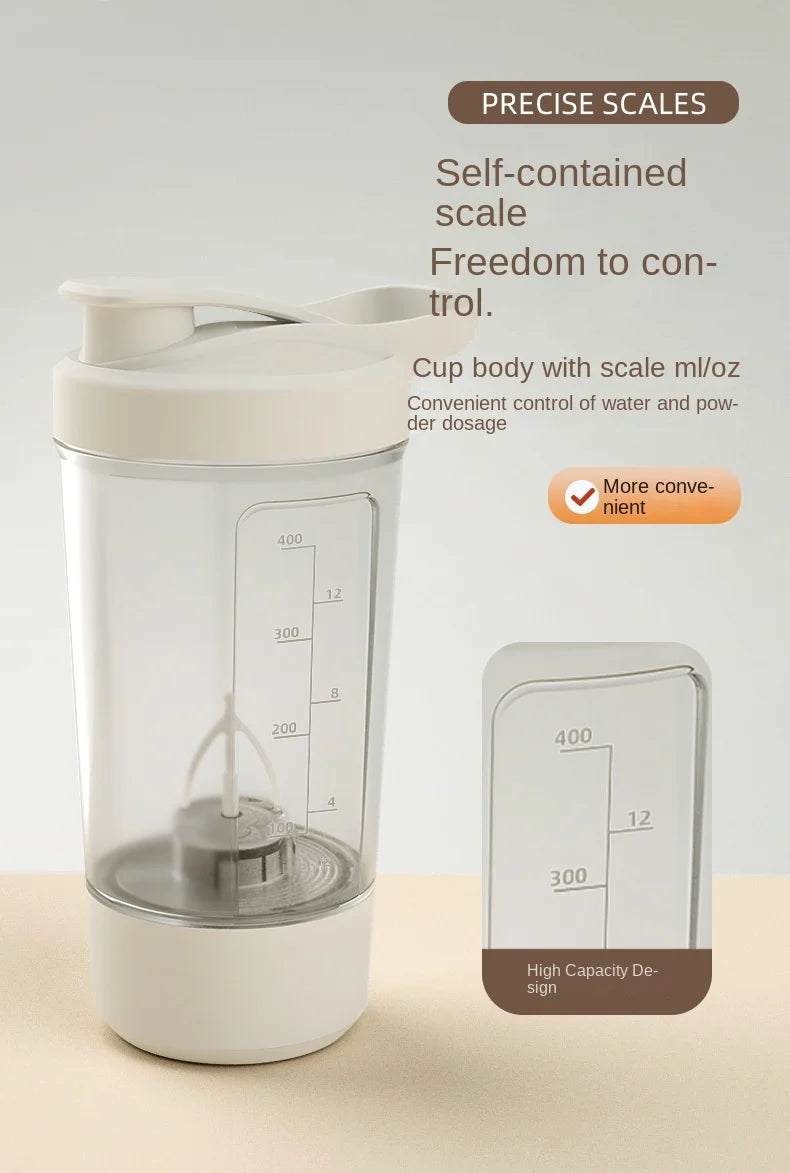 New Portable Electric Shaker Bottle USB Rechargeable Blender Multipurpose Mixer Cups for Fitness Workout Automatic Mixing Cup