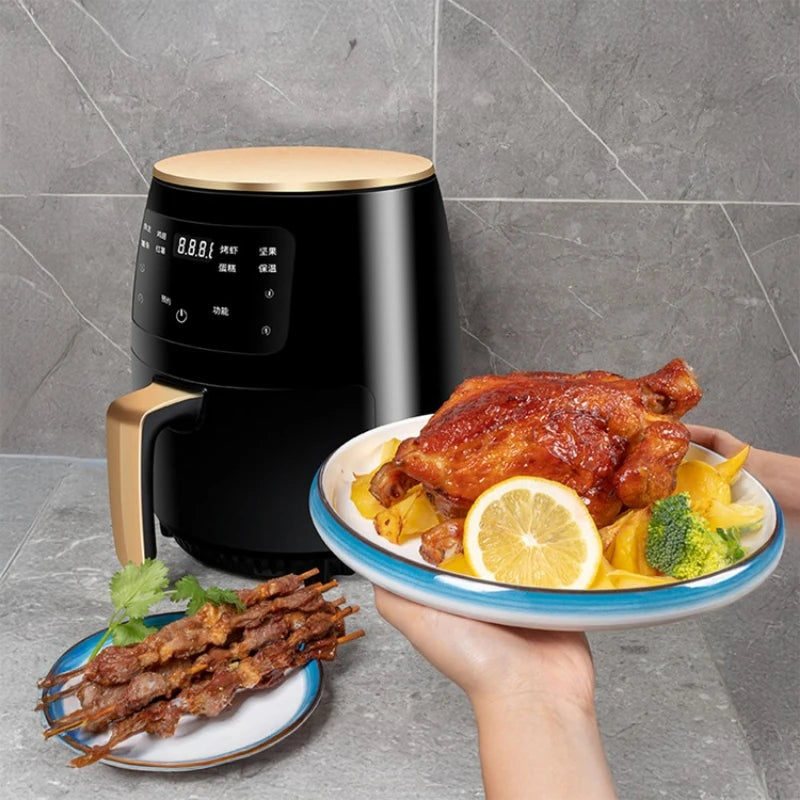 Hot Sale EU/US Standard Multi-Function 6L Large Capacity Auto Air Fryer Household Electric No oil Fume French Fries Fry Machine