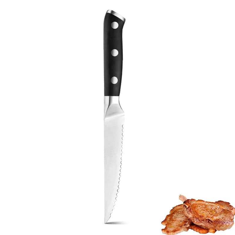 Steak knife set Cutlery 1/3/6 full edge stainless steel sharp serrated table knife Kitchen knife for meat bread kitchen knife