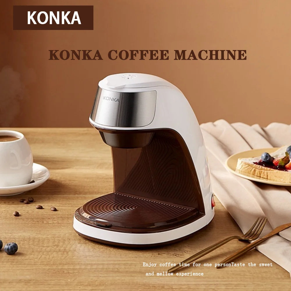 KONKA Drip Coffee Maker - 10-Cup, Auto Shut-Off, Reusable Filter, Compact, Ideal for Home & Office, Brews Fresh Coffee KCF-CS2