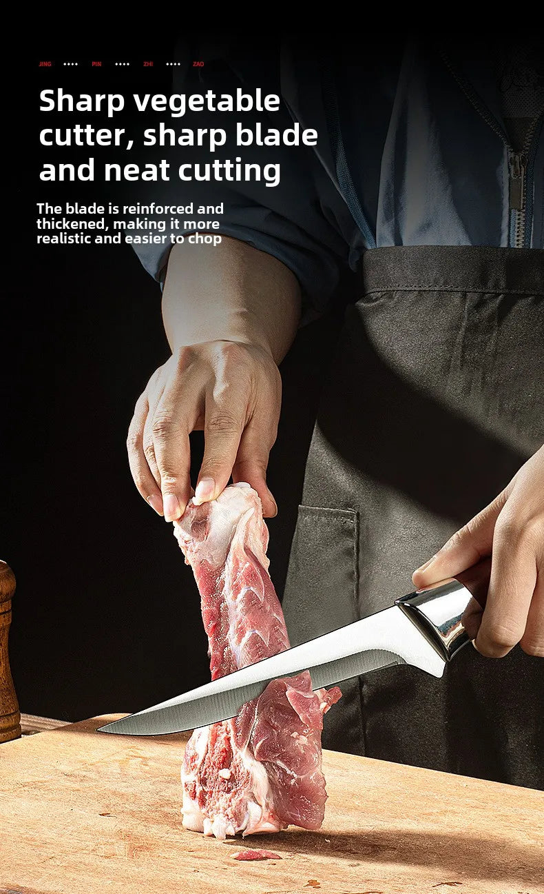 Hand-Forged Boning Knife Butchers' Knife Professional Cleaver Slicing Knife Household Cutting Knife Meat Cutter