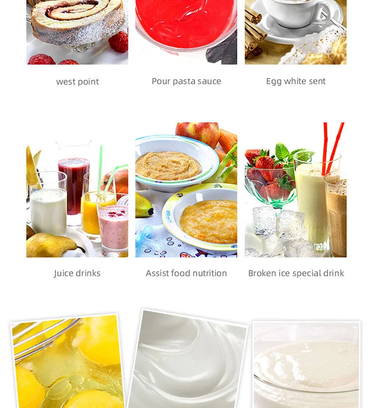 400W Powerful Motor Handheld Blender, Electric Mixer for Kitchen, Portable Blender for Smoothies, Food & Drink Preparation