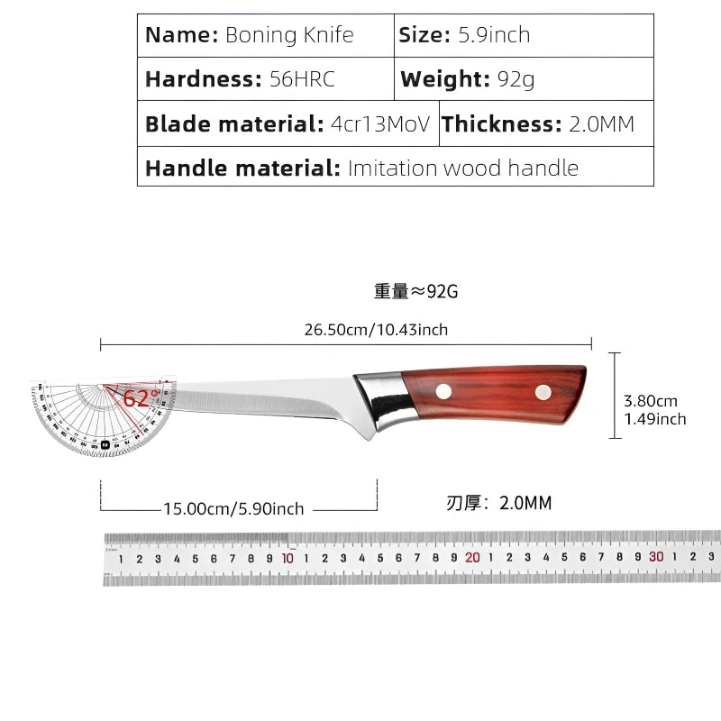 Hand-Forged Boning Knife Butchers' Knife Professional Cleaver Slicing Knife Household Cutting Knife Meat Cutter