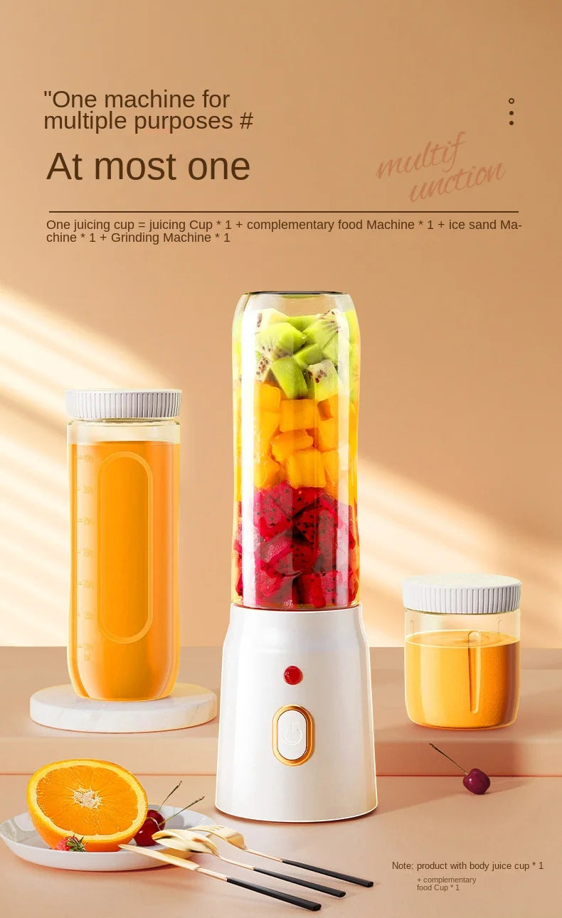 Portable Blender For Kitchen And Home Wireless Electric Fruit Juicer Machine Shakes and Smoothies Personal Travel Blender