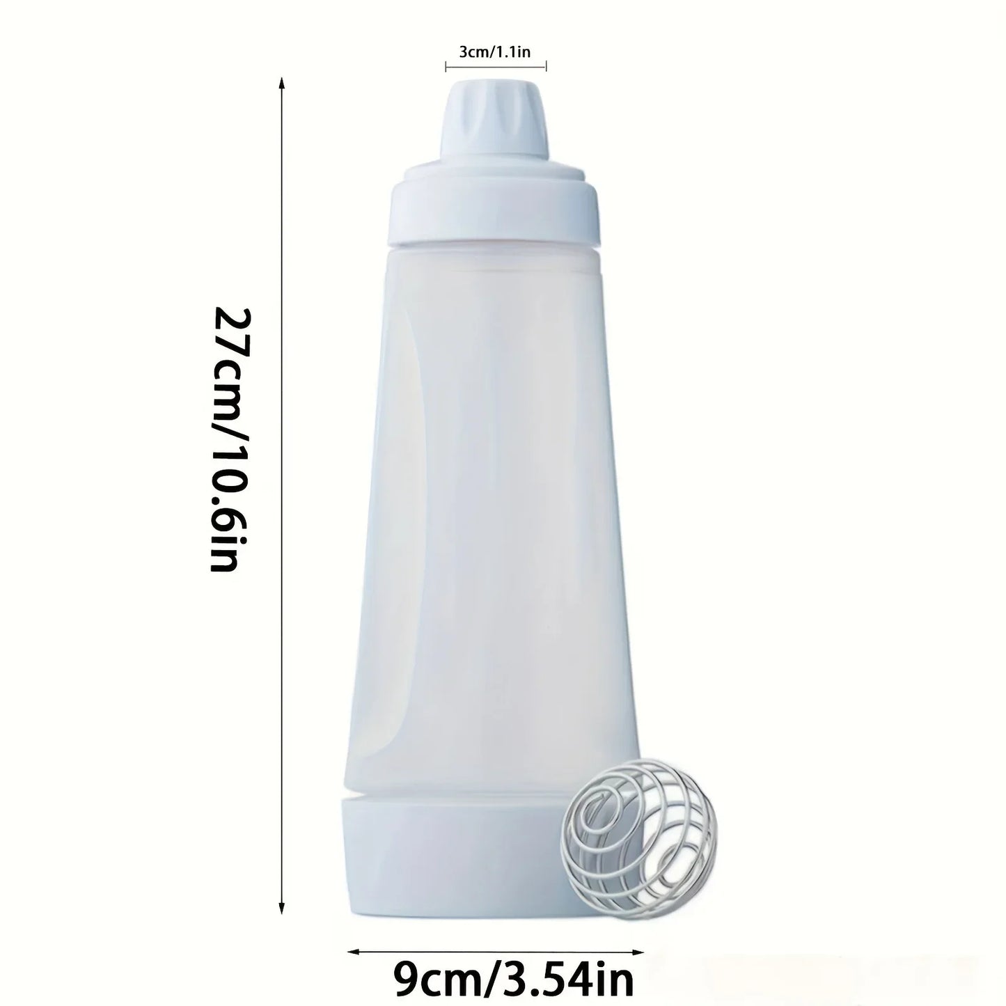 Pancake Batter Bottle Battler Mixer with Blender Ball Wire Whisk for Restaurant Baking Pancakes Cupcakes Muffins Crepes and More