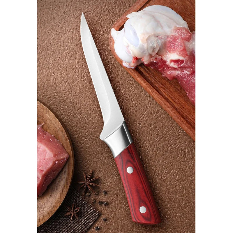 Hand-Forged Boning Knife Butchers' Knife Professional Cleaver Slicing Knife Household Cutting Knife Meat Cutter