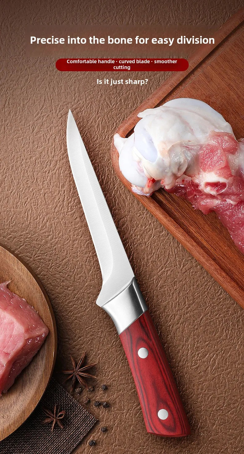 Hand-Forged Boning Knife Butchers' Knife Professional Cleaver Slicing Knife Household Cutting Knife Meat Cutter