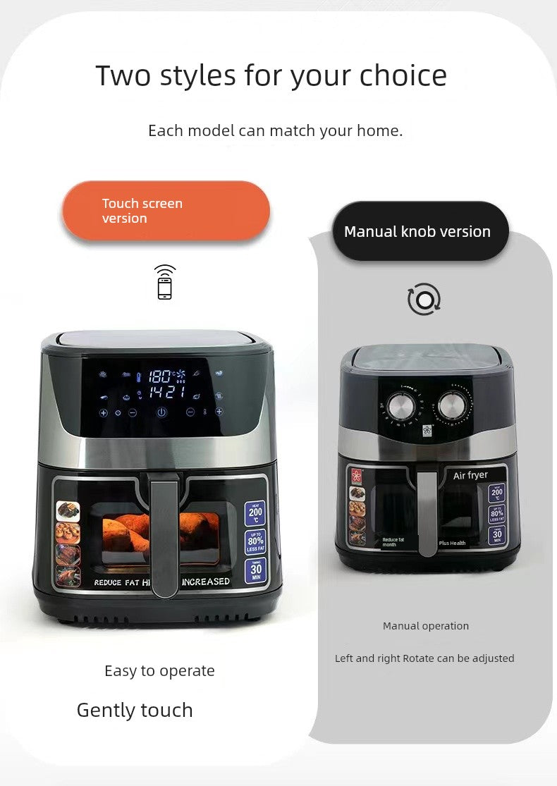 Visual Large Capacity 10.5 L Home Use and Commercial Use Mechanical Touch Screen Air Fryer Multi-Function All-in-One Machine Oven