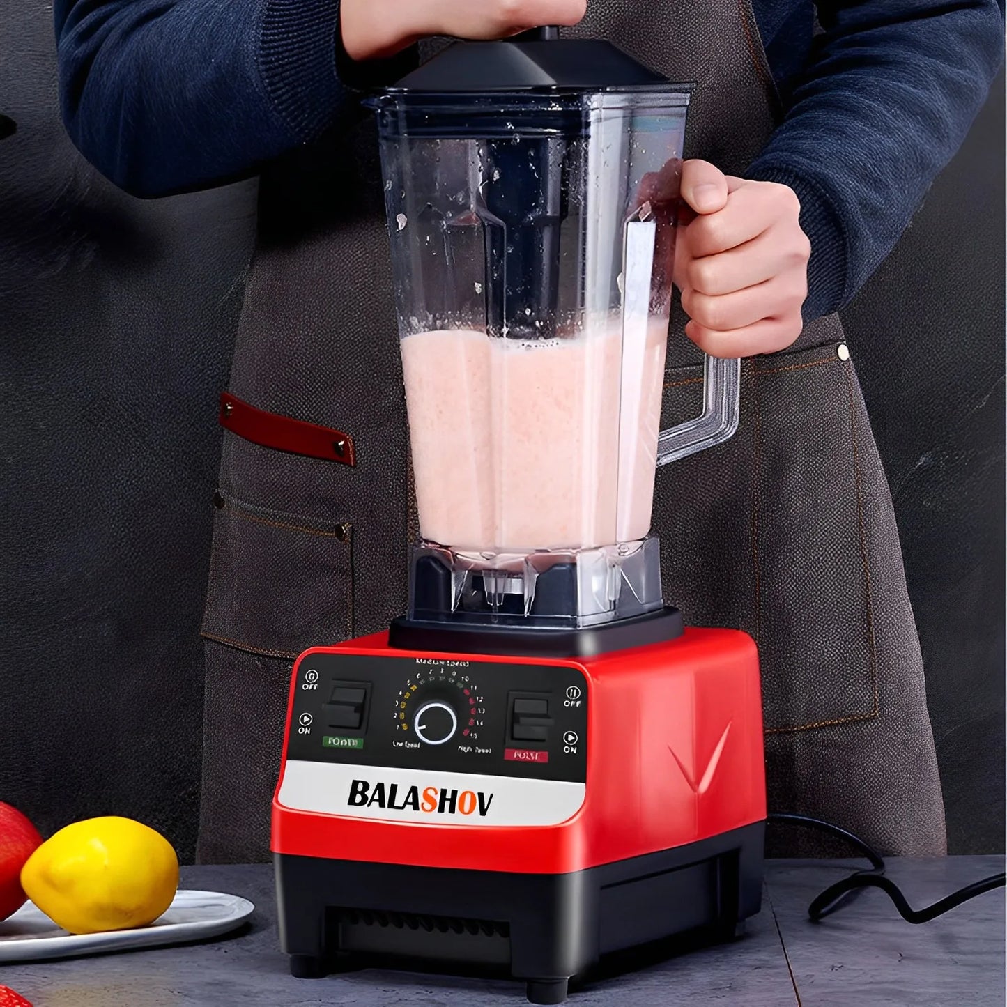 2000W Stationary Blender Heavy Duty Commercial Mixer Ice Smoothies Appliances for Kitchen Professional High Power Food Processor