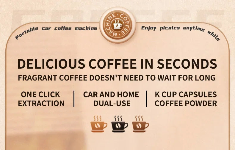 Portable Coffee Machine Maker Electric Capsule Ground Coffee Brewer Fit Powder Suitable Coffee Machine