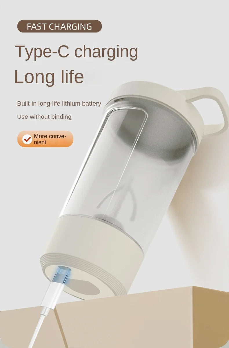 New Portable Electric Shaker Bottle USB Rechargeable Blender Multipurpose Mixer Cups for Fitness Workout Automatic Mixing Cup