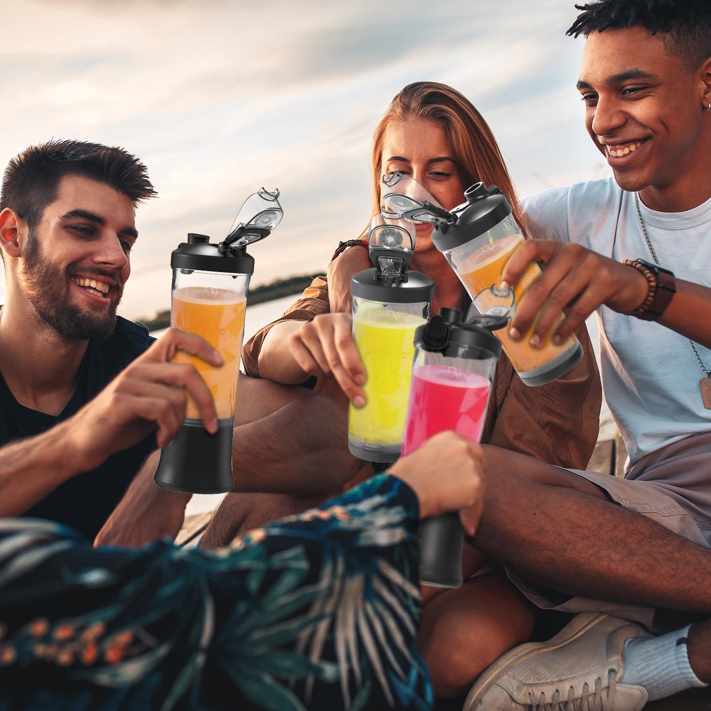 Portable Blender, Cordless, 18oz. Vessel, Personal Blender-for Shakes & Smoothies, BPA Free, Leakproof-Lid USB-C Rechargeable