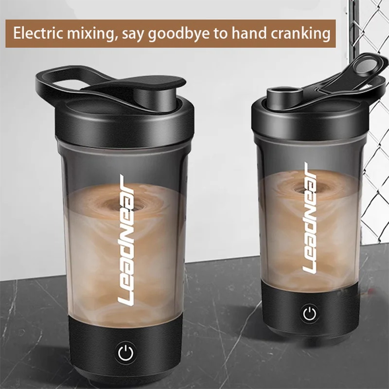 New Portable Electric Shaker Bottle USB Rechargeable Blender Multipurpose Mixer Cups for Fitness Workout Automatic Mixing Cup