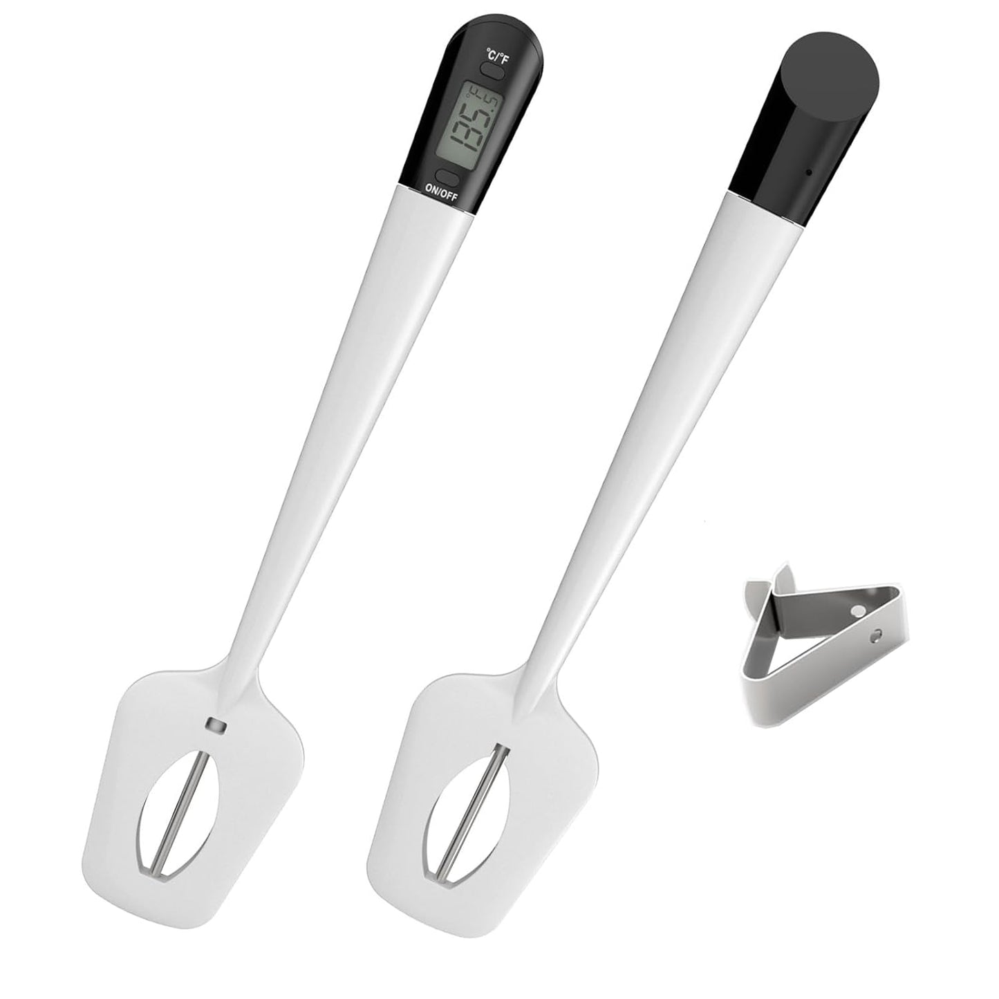 Digital Candy Thermometer Spatula Thermometer Meat Thermometer with Pot Clip & 9" Probe – Fast Instant Read Digital Food Thermometer for Candy Chocolate Jam Meat, BPA Free Silicon Frying