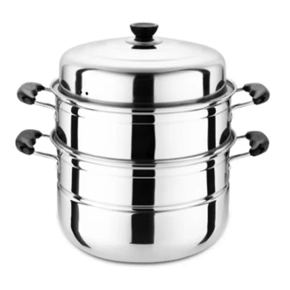 CAKEHOUD Multifunctional Large-Capacity Cooking Pot for Household Stainless Steel Two-Layer and Three-Layer Thick Steam Soup Pot