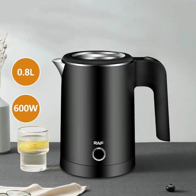 Travel Electric Kettle Tea Coffee 0.8L Stainless Steel Portable Water Boiler Pot for Hotel Family Trip Kitchen Smart Kettle Pot