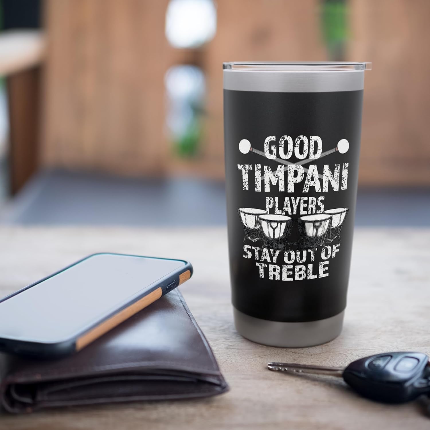 Timpani Kettle Drum Percussion Section Out Treble Timpanist Stainless Steel Insulated Tumbler
