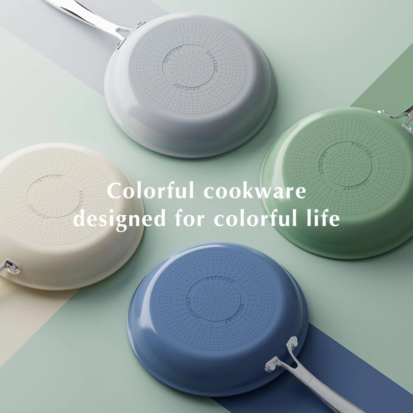 Nonstick Frying Pans Set Pans for Cooking Ceramic Frying Pan Set with Stay Cool Handle