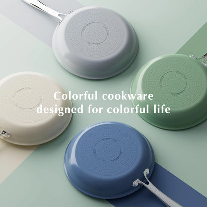 Nonstick Frying Pans Set Pans for Cooking Ceramic Frying Pan Set with Stay Cool Handle