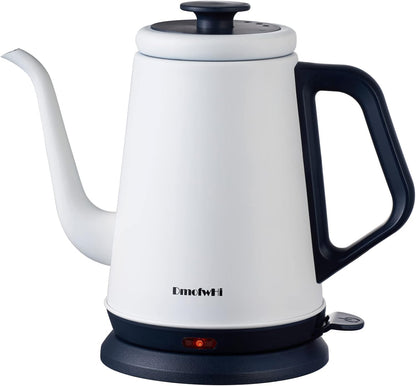 Gooseneck Electric Kettle(1.0L),1000W Electric Tea Kettle of 304 Stainless Steel,Auto Shut Off,Coffee Kettle for Pour over and Tea -White
