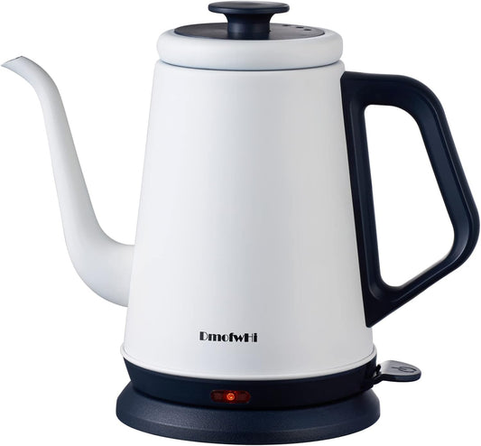 Gooseneck Electric Kettle(1.0L),1000W Electric Tea Kettle of 304 Stainless Steel,Auto Shut Off,Coffee Kettle for Pour over and Tea -White