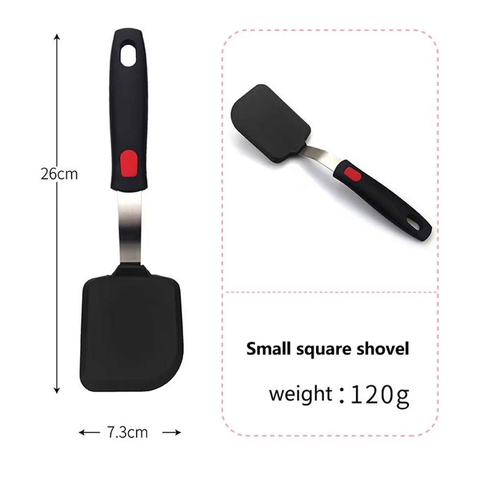 Silicone Spatula for Non Stick Pots High-Temperature Resistant High Quality Stir Spring Steel Fry Spatula Tool Kitchen Utensils