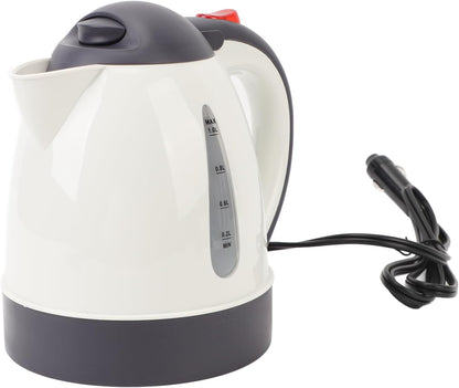 1000Ml Car Electric Kettle Portable Truck Water Boiler Electric Heater Road Trip Travel Cigarette Lighter Auto Shut off for Travel Office Kitchen(12V)