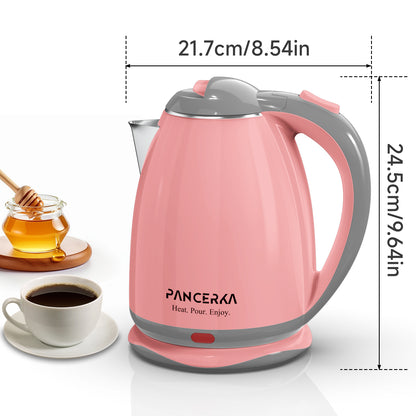 Electric Kettle, 1.8L Tea Kettle for Coffee or Tea, Fast Boiling, Auto Shut-Off, Pink