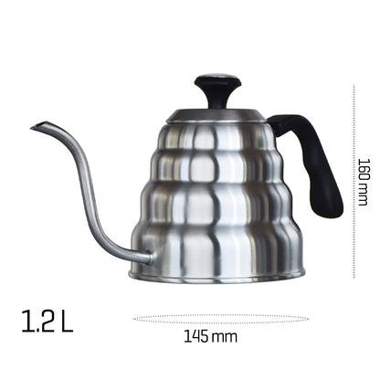Coffee Kettle1L/1.2L Stainless Steel Pour over Coffee Pot Kettle Drip Kettle with Thermometer for Home Office Cafetera
