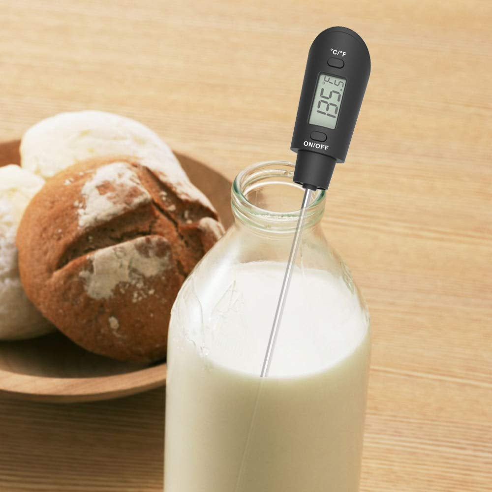 Digital Candy Thermometer Spatula Thermometer Meat Thermometer with Pot Clip & 9" Probe – Fast Instant Read Digital Food Thermometer for Candy Chocolate Jam Meat, BPA Free Silicon Frying