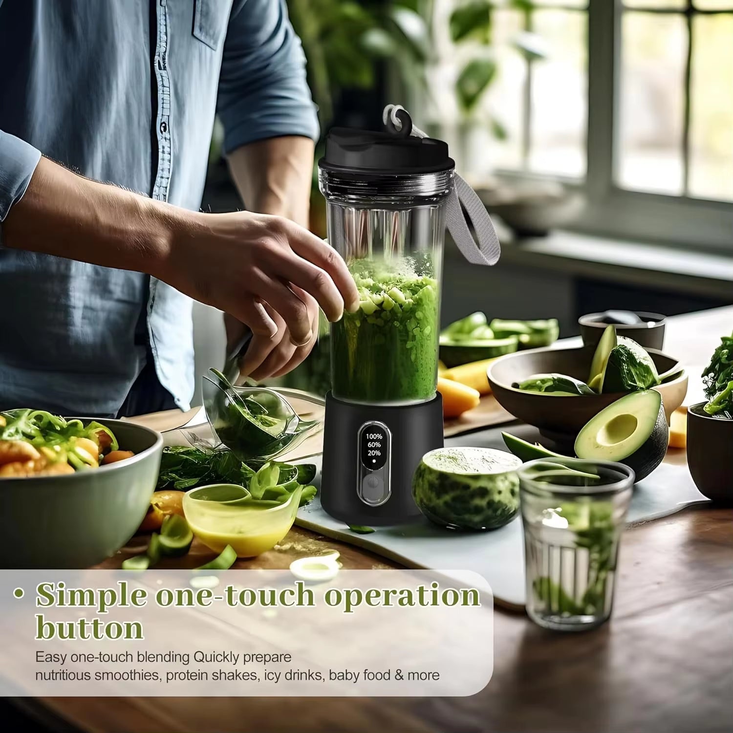 2025 New Portable Multifunctional High-Power Juicer Strong Motor Fast Crush 4000Mah Battery Indoor Outdoor Dual-Use Juice Cup