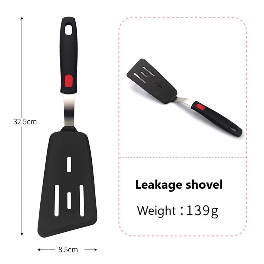Silicone Spatula for Non Stick Pots High-Temperature Resistant High Quality Stir Spring Steel Fry Spatula Tool Kitchen Utensils