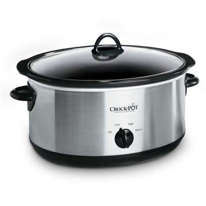 Crockpot 7-Quart Slow Cooker, Manual, Stainless Steel