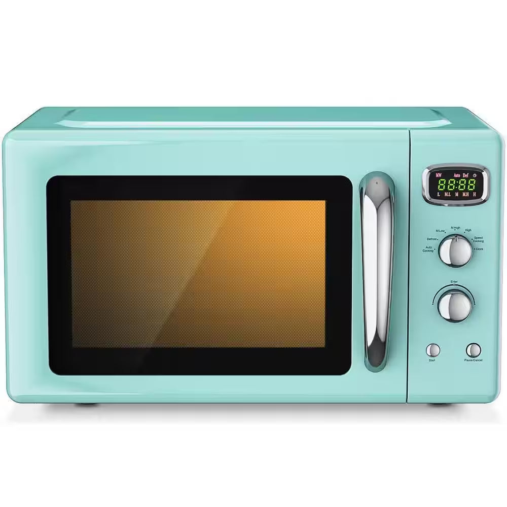 Multifunction 26 Qt. Green Air Fryer Toaster Oven Retro Countertop Compact Microwave Oven