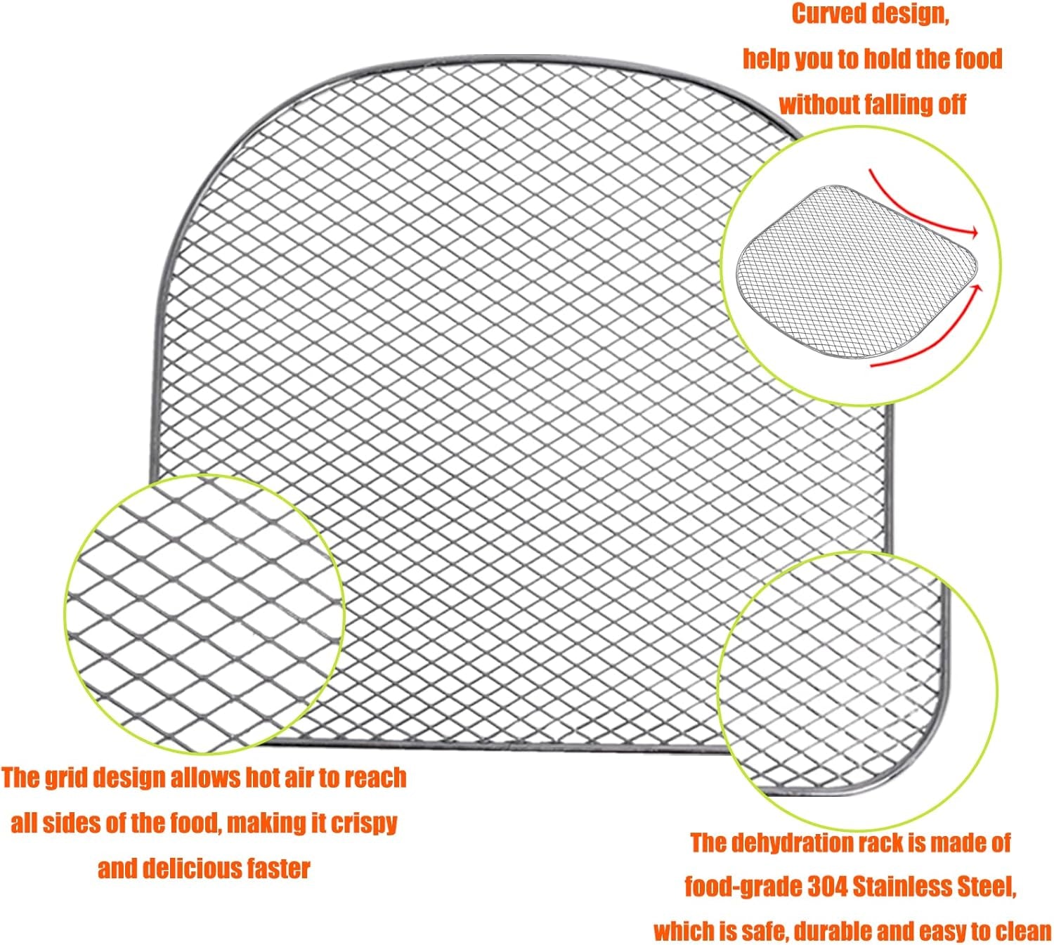 Dehydrator Racks Compatible with 6Qt Chefman Caynel and Power Air Fryer Oven