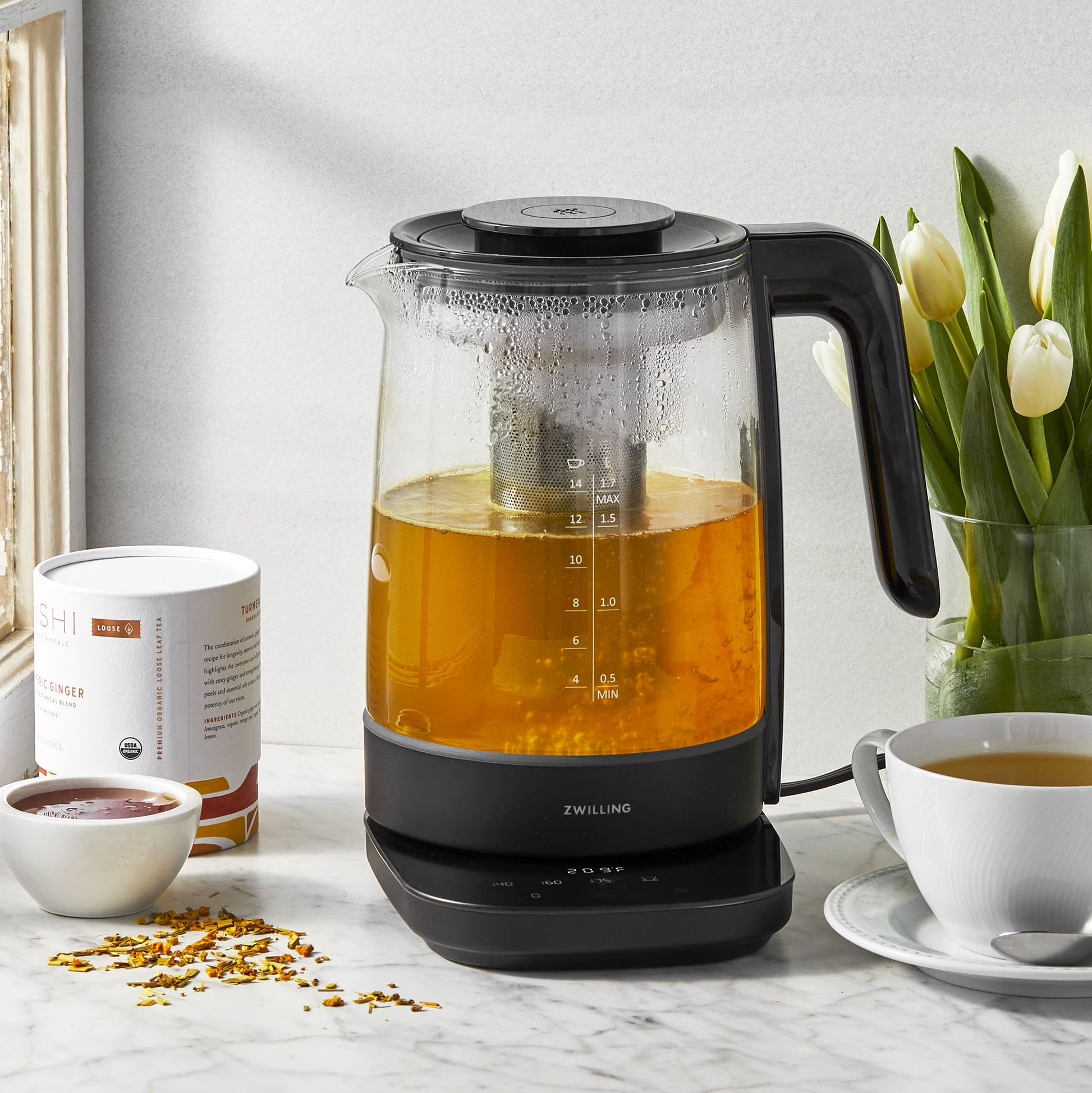 Enfinigy Glass Kettle, Tea Kettle, Black