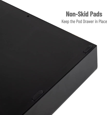 Single Serve Coffee Pod Drawer for 36 Pods, Countertop Organizer, Coffee Station Base, Black