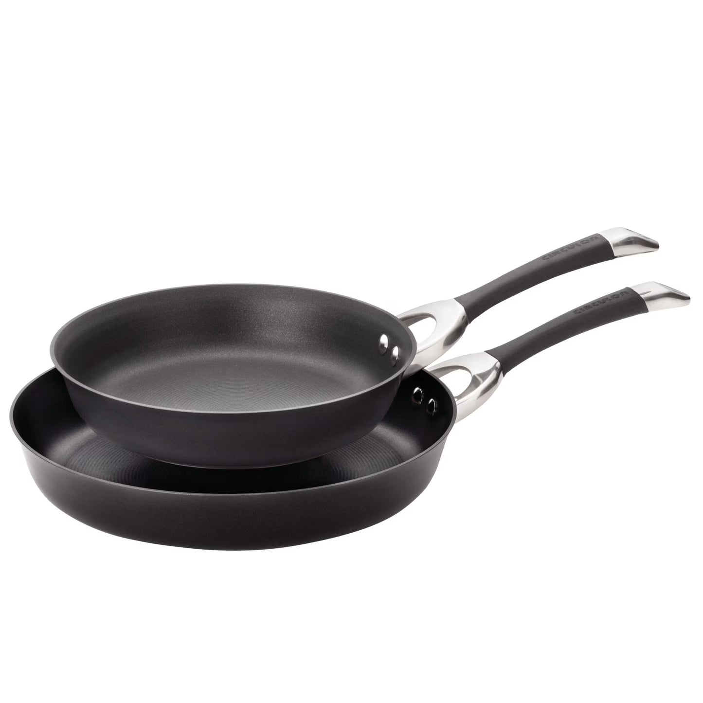 Symmetry 10 Inch and 12 Inch Nonstick Frying Pan, Black