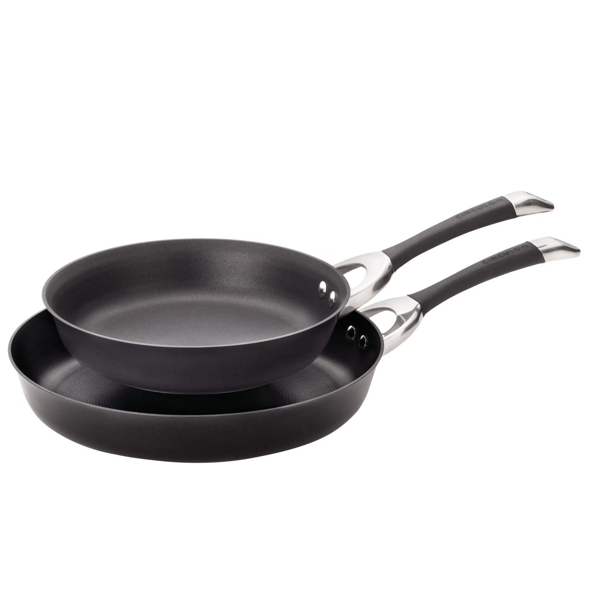 Symmetry 10 Inch and 12 Inch Nonstick Frying Pan, Black
