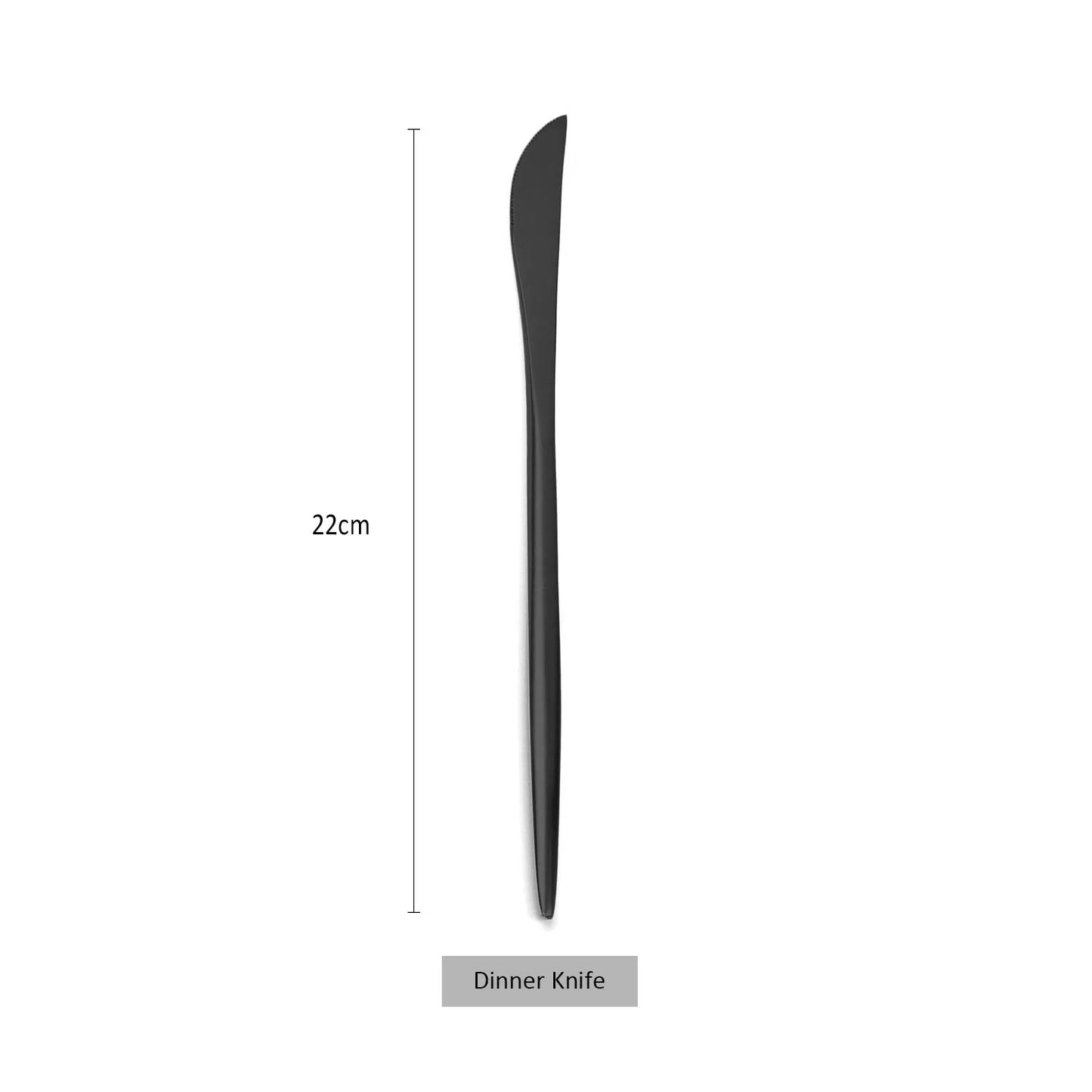 Matte Black Cutlery 18/10 Stainless Steel Flatware Set Kitchen Silverware Steak Tableware Dinnerware Spoon Fork Knife Chopsticks