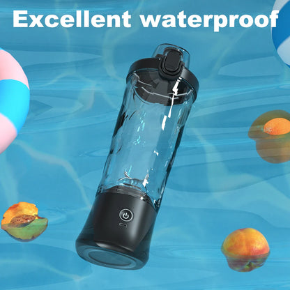 Portable Blender Personal Juicer - Kitchen 20oz USB Rechargeable 4000mAh Large Battery With 6 Blades for Smoothies Shakes Baby